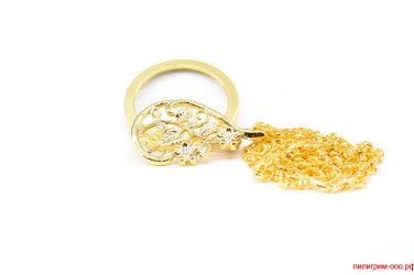 Лупа-цепочка Цветок золото (4.5X33 мм)